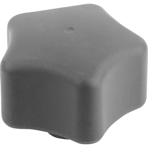 Kipp Five Lobe Grip Ergonomic D=M10 D1=63 H=45, Form:K Plastic, Black Ral7021, Comp:Steel K0786.6310 - main